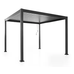 Never Indoor Alu Pergola mit beweglicher Entlüftung, ca. 300 x 300 x 230 cm - Anthrazit