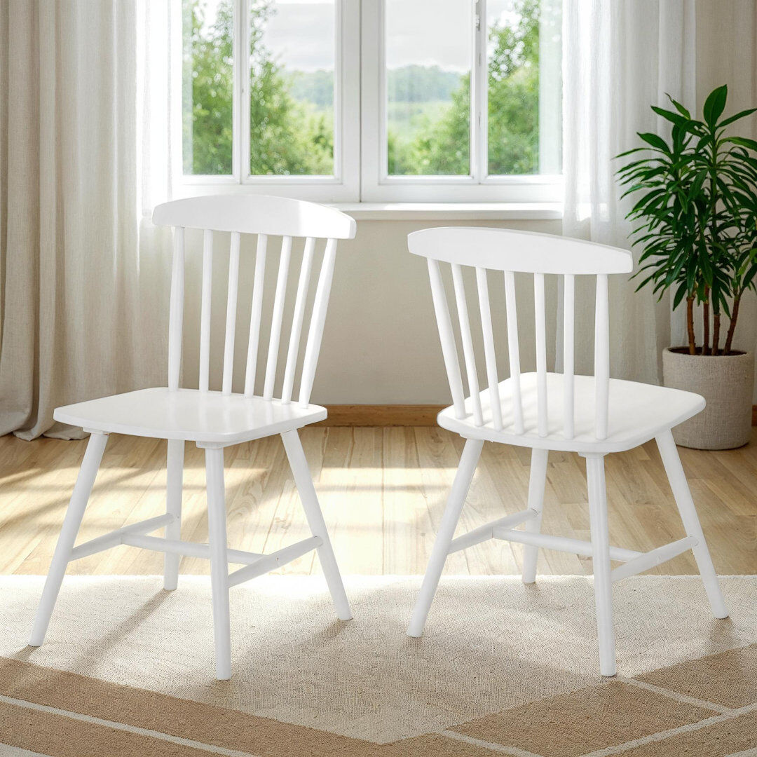George Oliver Stanleytown Dining Chair White 79cm H X 45cm W X 50cm D