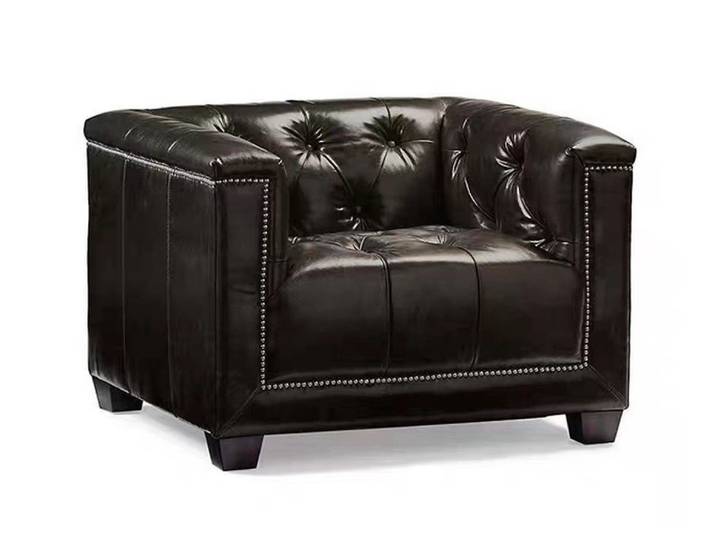JVmoebel Sessel Relaxsessel JVMoebel aus Kunstleder in Schwarz mit Chesterfield-Design (Sessel), Made in Europa