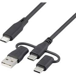Renkforce USB-Ladekabel USB 2.0 USB-C® 1.50 m Schwarz RF-6615908