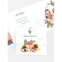 Osterkarten selbst gestalten mit Spruch und Fotos im Onlinedesigner bei Meine-Kartenmanufaktur.de