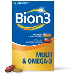 BION3 Multi+Omega-3 Kombipackung 30 Tabl.+30 Kaps. 2X30 St