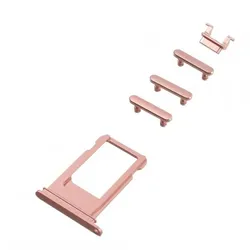 Seitentasten Set und Sim Tray für iPhone 7, rosé gold