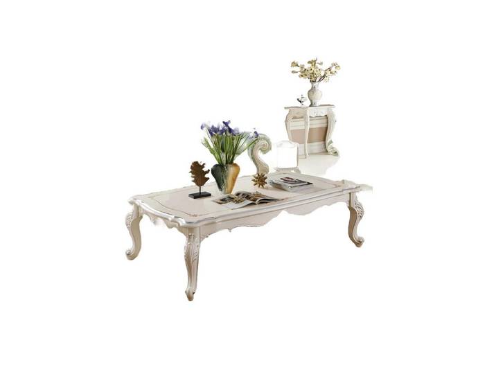Xlmoebel Couchtisch Eleganter Barock-Tisch aus Echtholz mit geschwungenen Beinen (Couchtisch, Couchtisch), Hergestellt in Europa