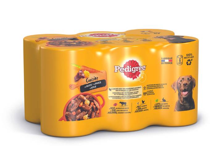 Pedigree Saftiges Hundefutter in Sauce assortiert 6x400g