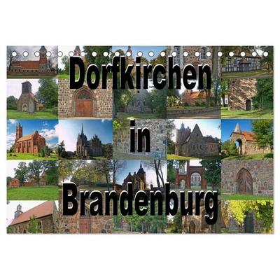Dorfkirchen in Brandenburg (Tischkalender 2027 DIN A5 quer), CALVENDO Monatskalender