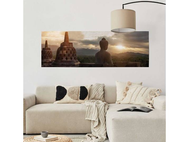 Poster Temple de Bouddha Matériau : Papier Motif : Religion et spiritualité Marron/Marron 53 x 158 x 0cm
