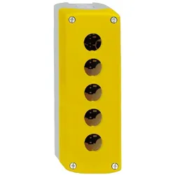 Schneider Electric XALK05 Leergehäuse, Harmony XALK, Kunststoff, hellgrau, gelb, 5 Bohrungen, 22mm
