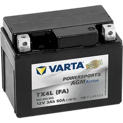 VARTA Powersports AGM ACTIVE TX4L (FA) YTX4L-BS 3Ah Motorradbatterie 12V (503909...