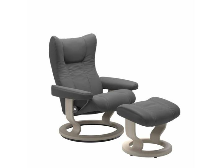 Stressless Wing Sessel Classic wahlweise mit Hocker - Leder Bati