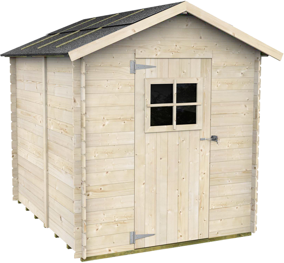 Alce Gaeta 178x218  Gerätehaus aus Holz  Mit Frontfenster  Gaeta 178x218x205 cm