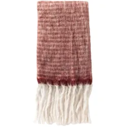 Dutch Decor Fransen Plaid 'Phoebe' 130 x 170 cm Pomegranate - Rot