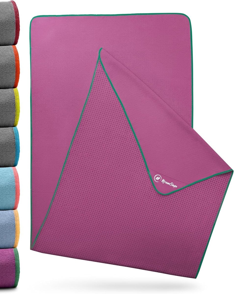 Antislip Yoga Handdoek met Noppen - Hygiënische Hot Yoga Onderlaag - 185 x 63 cm