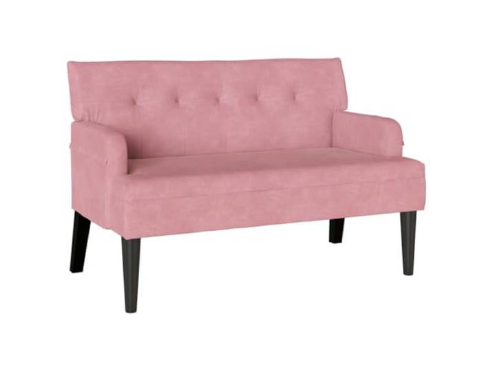 XHNIFBN Chesterfield Bank Rosa 112x65,5x75 cm Samt Polsterbank Elegante 2-Sitzer Polsterbank aus samtigem Stoff mit stabilen Beinen aus Massivholz für Wohnzimmer und Schlafzimmer.