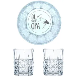 Nachtmann Whiskyglas mit Gravur Du Wirst Opa, 2er Set