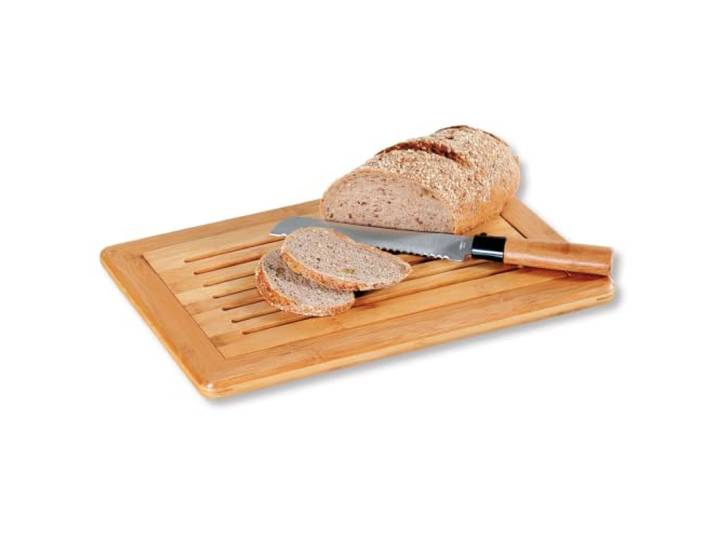 Kesper Brot Schneidebrett, Bambusbrett, Küchenbrett, Schneidbrett, aus FSC®-Bambus, Maße: 42 x 28 x 2 mm