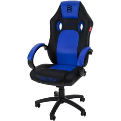 ELITE Gaming-Stuhl EXODUS, Memory-Schaum, extra hohe Rückenlehne, Wippmechanik, Armpolster, MG100 (Schwarz/Blau)