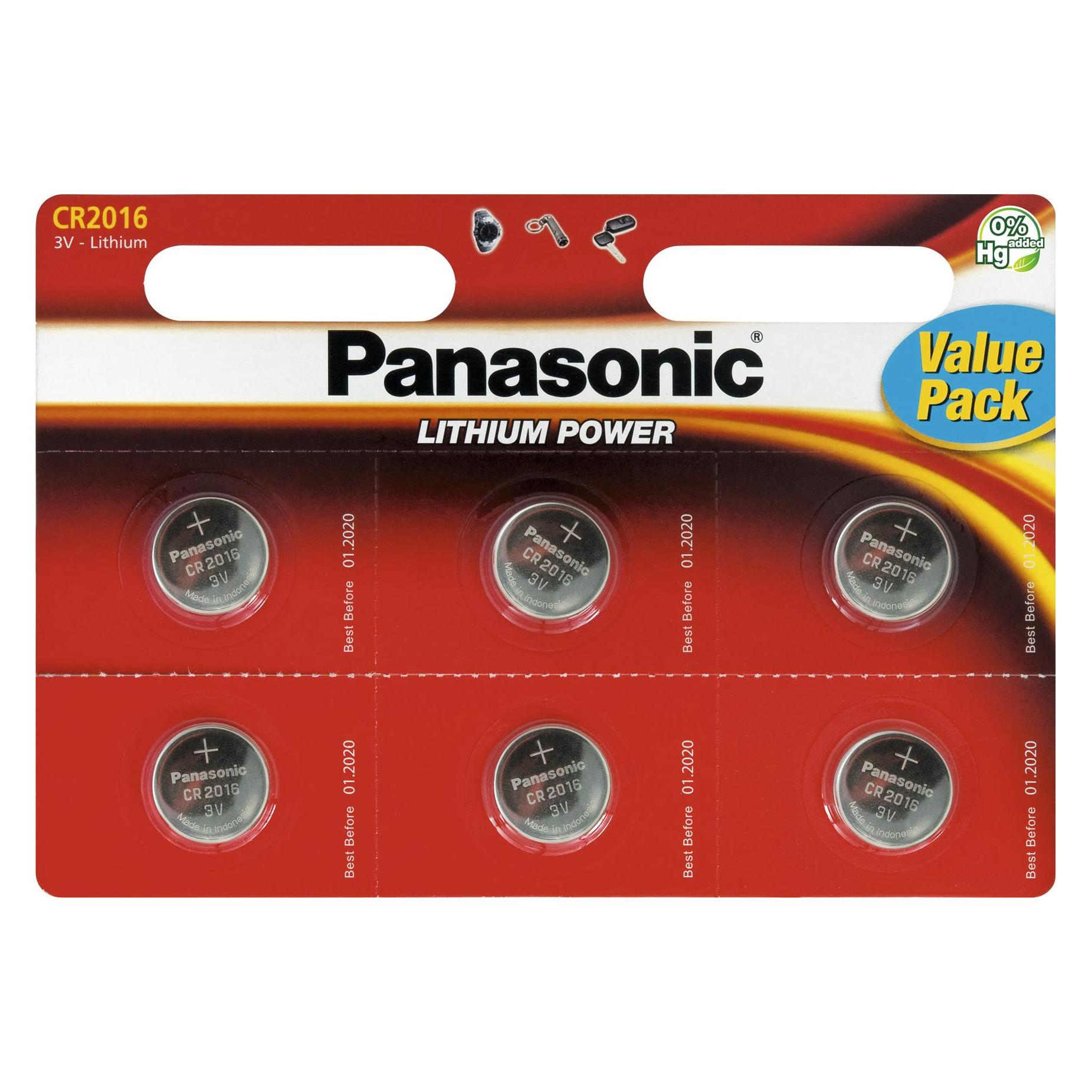 Panasonic Lithium Power CR2032 (6 Stk., CR2032, 220 mAh) (CR-2032L/6BP)