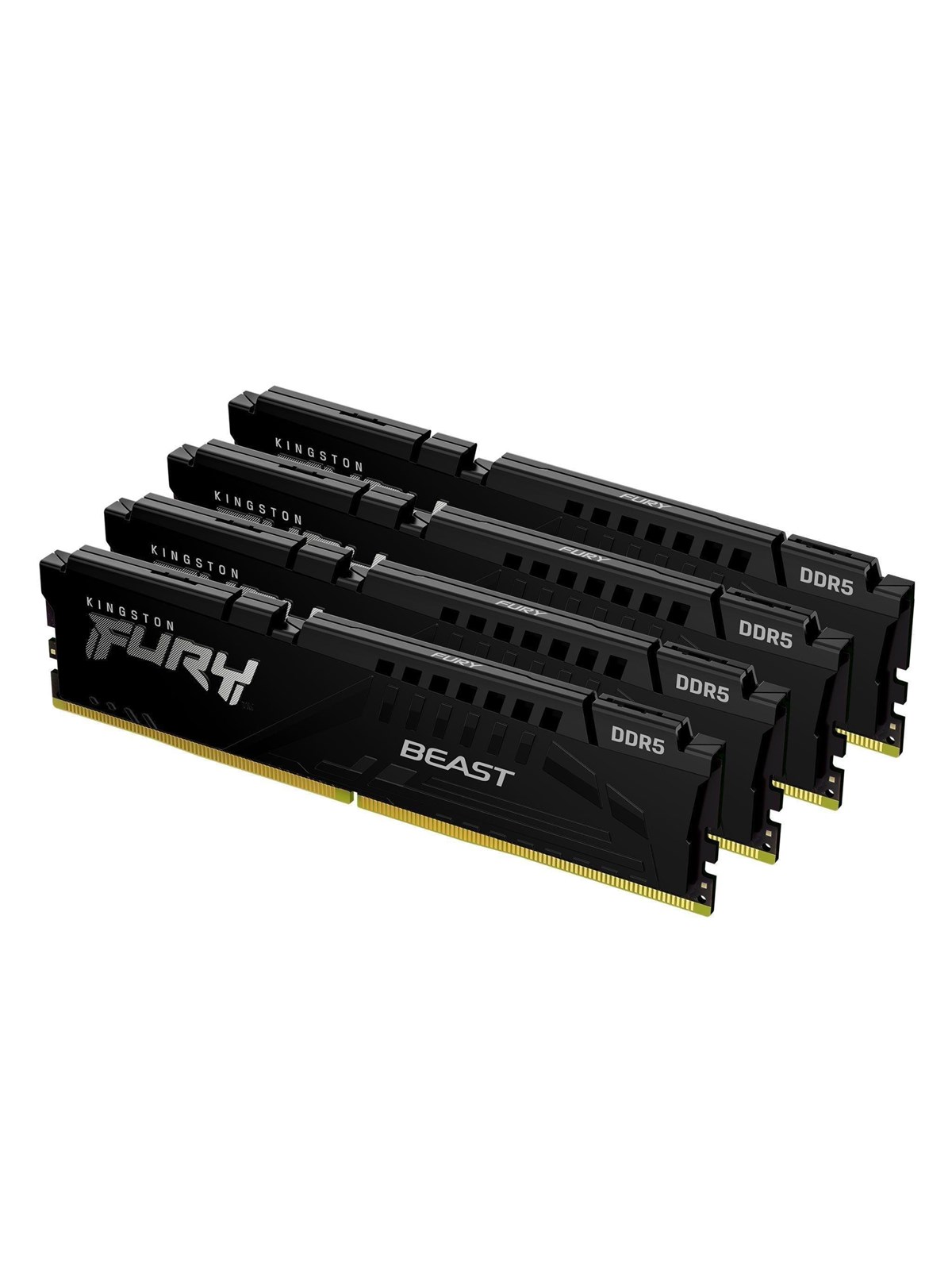 Kingston FURY Beast DDR5-6000 - 64GB - CL40 - Quad Channel (4 pcs) - Intel XMP - Schwarz