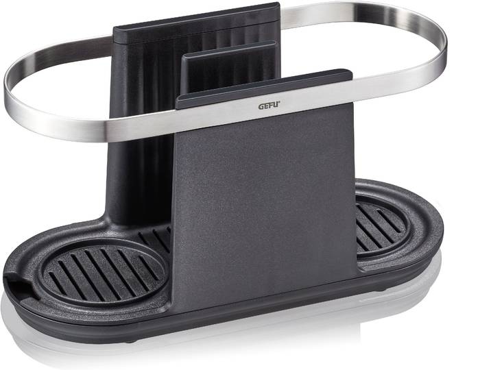 Organizer GEFU SMARTLINE , schwarz, B:24cm H:13cm T:10cm, Edelstahl, Aufbewahrungsboxen, Organizer, Antirutschfüsse