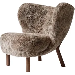 &Tradition Little Petra VB1 Sessel, walnuss geölt / sheepskin sahara