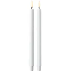 Stoff Copenhagen, LED Kerzen, - LED taper candles by Uyuni, 2 pc - White (2x)