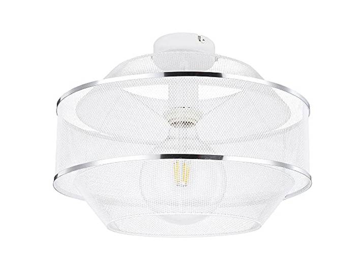 Decken Lampe Leuchte Metall-Gitter Weiß Beleuchtung Rund Wohn Ess Schlaf Zimmer