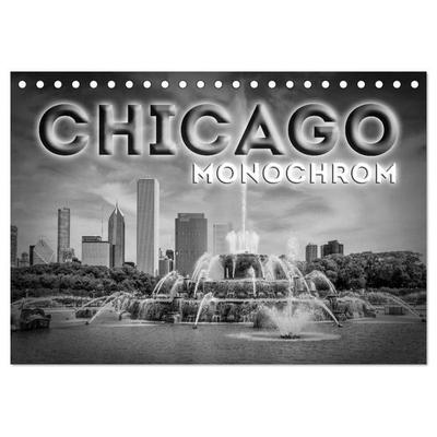 CHICAGO Monochrom (Tischkalender 2026 DIN A5 quer), CALVENDO Monatskalender