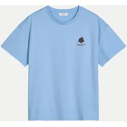 Relaxed- Fit T-Shirt mit Logo Blau M