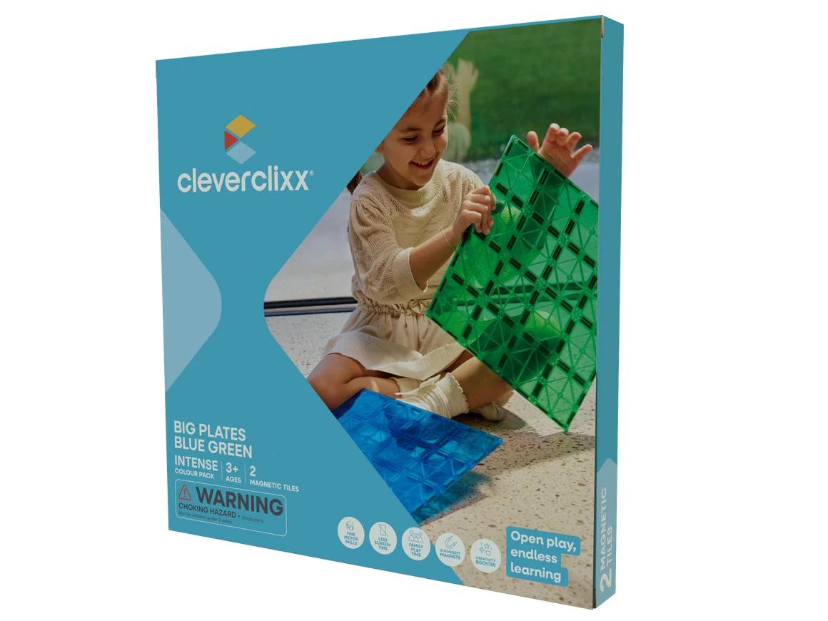 Cleverclixx Big Plates Blue Green - 2 stuks