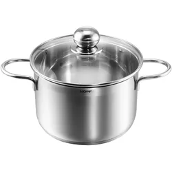 Kopf Fleischtopf Josie Ø 16 cm, Höhe 10,5 cm, 1,95 Liter, Edelstahl, Induktion