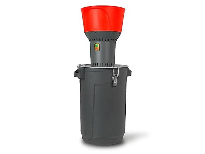 EBERTH Elektrische Getreidemühle mit 60L Eimer, 1300 Watt Elektromotor, 13L Einfülltrichter, 400 kg/h, Schrotmühle mit Edelstahlklinge, fünf Siebe inkl., Zerkleinerer für Getreide, Futterherstellung