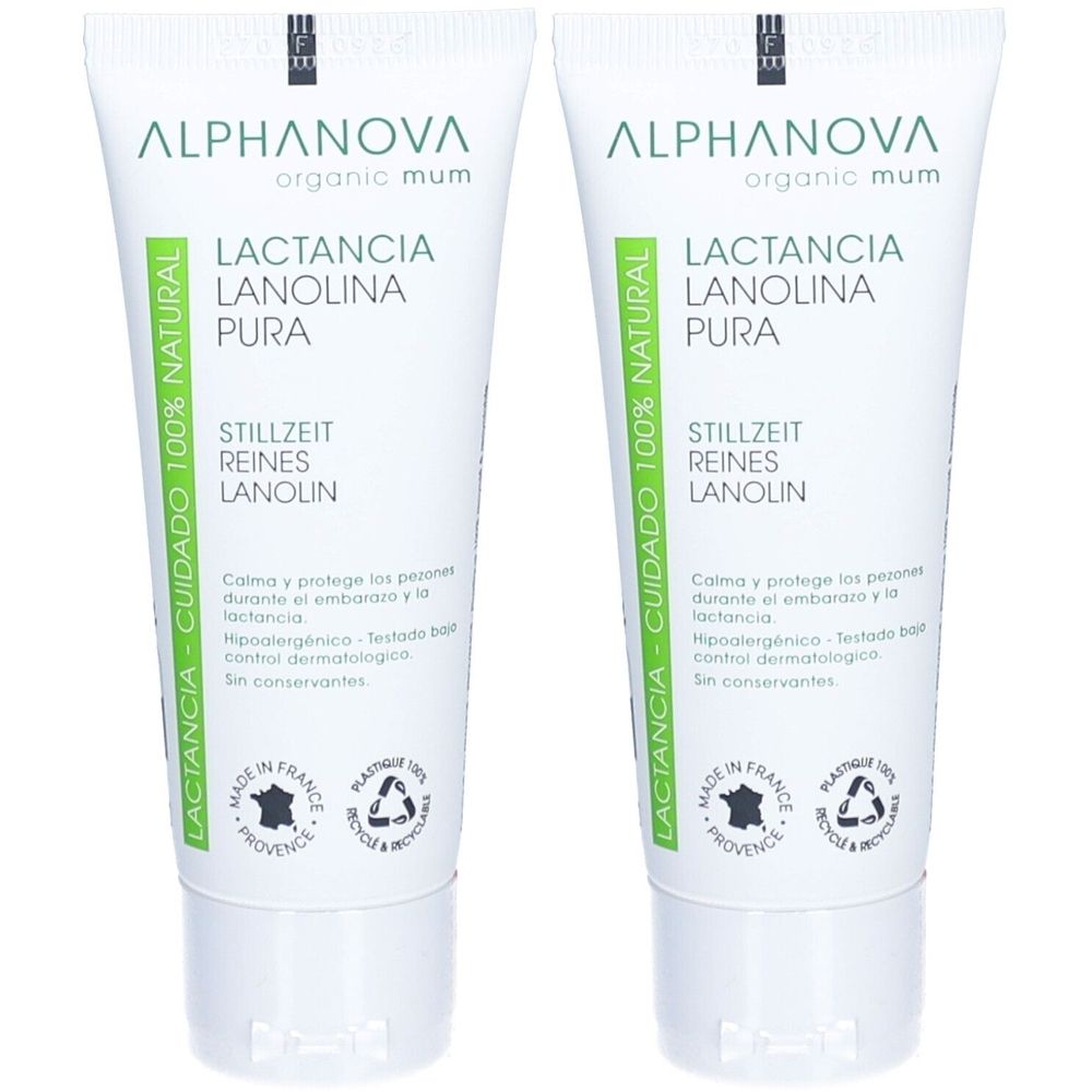 Alphanova Santé lanoline pure naturelle 40 ml x2 2x40 Creme