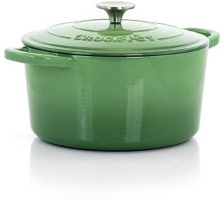 Crockpot Crock-Pot Artisan 2Pc 5Qt Enamled Cast Iron Dutch Oven Pistachio Green