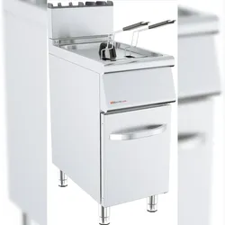 Gas Fritteuse 1 x 15L + inklusiv Unterbau - 15 kW
