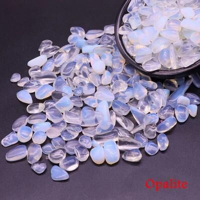 Uplift Picks Natural Agate Crystal Chips Stone Gravel For Aquarium Decor And Crafts opalite 100g