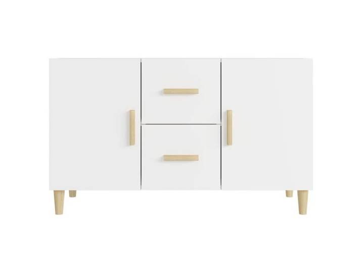 Commode/Buffet contemporain blanc 100x36x60 cm bois d'ingénierie LL0000143276