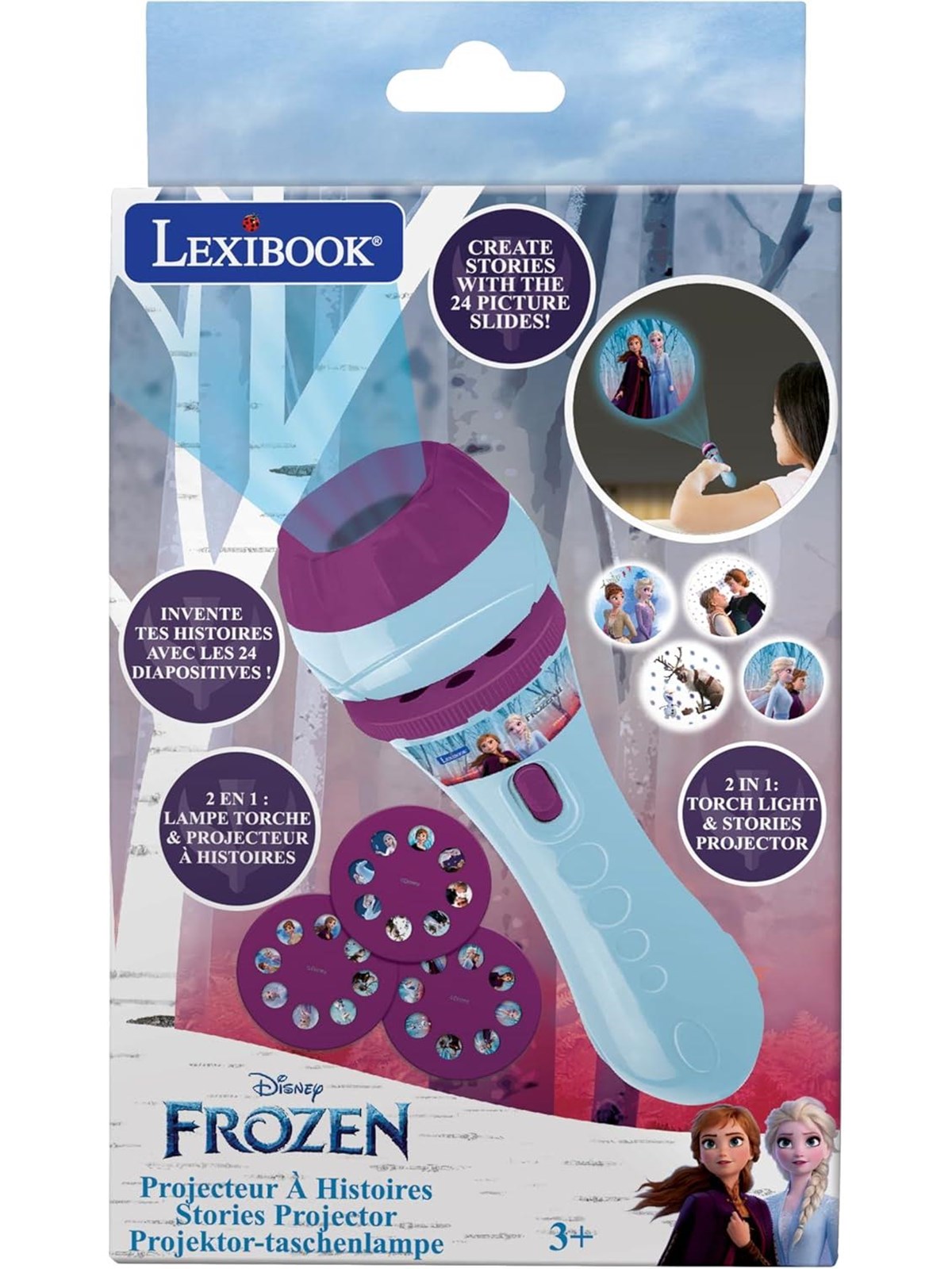 Frozen Stories projector and torch light