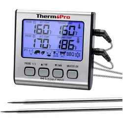 ThermoPro, Grillthermometer, TP17 Grill-Thermometer Ofen- und Kerntemperatur Grillgut, °C /°F-Anze