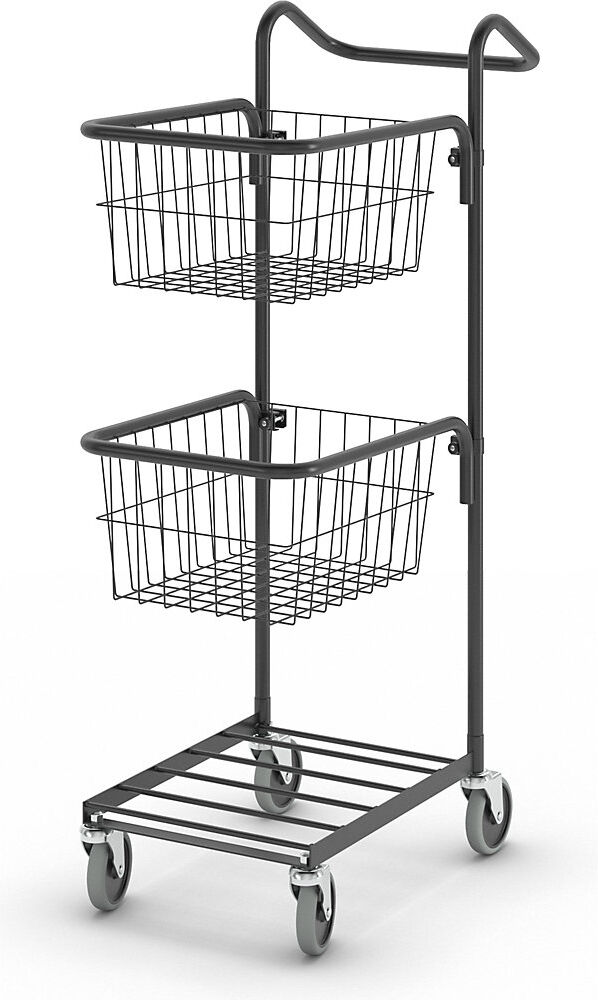 Einkaufswagen KOMPAKT, 2 Körbe, Gestell schwarz HelgeNyberg