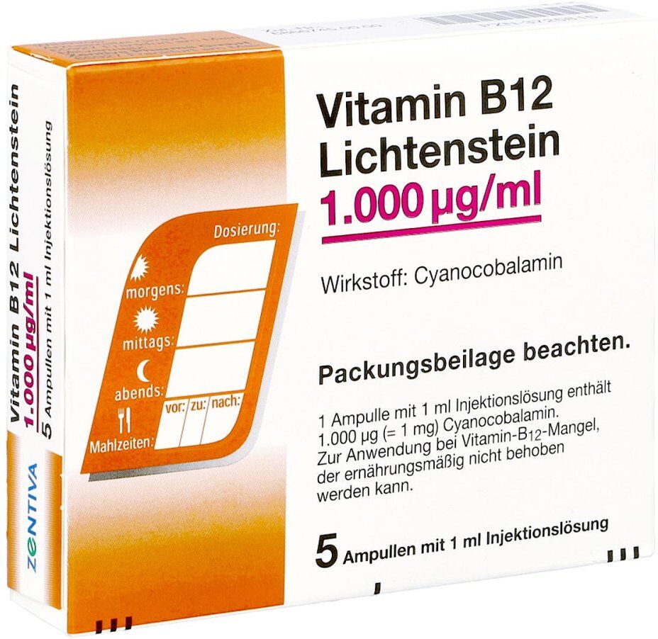 Vitamin B12 1000 [my]g Lichtenstein Ampullen