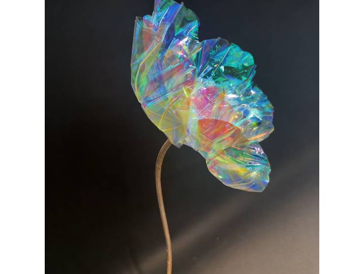 Fausses fleurs d'iris colorées en plastique, 170cm, décoration de maison, route de mariage, fleurs artificielles, arrière-plan, décoration de fête avec support