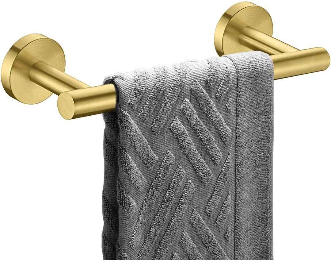 Rebrilliant 40 cm Towel Bar Brushed Brass 8cm H X 40cm L X 5cm D