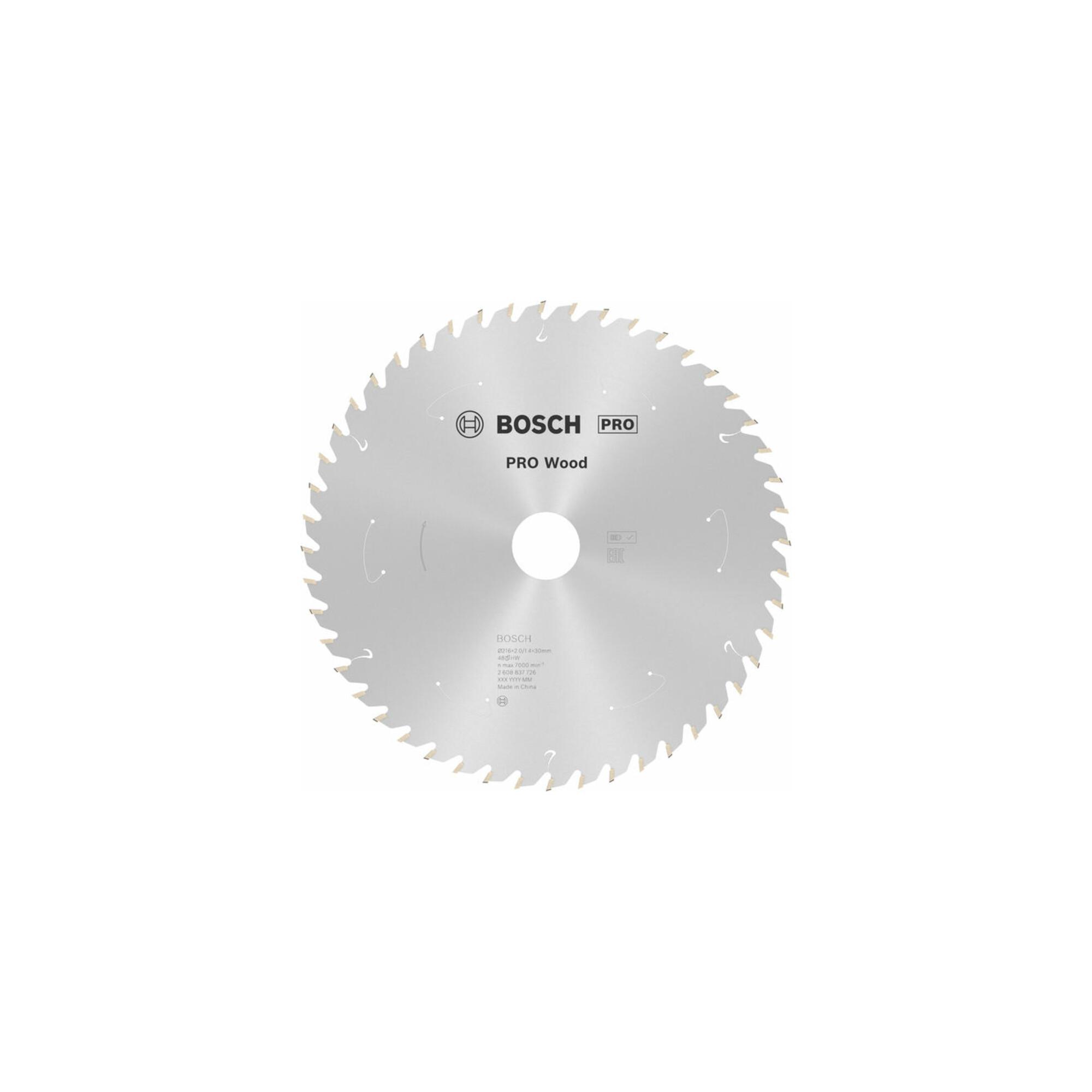BOSCH Kreissägeblatt Standard for Wood für Akkusägen 216x1.7/1.2x30, 48 Zähne (2608837726)
