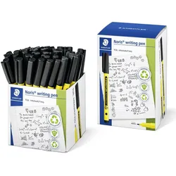 STAEDTLER® Noris® writing pen 307 Fineliner, Kartonköcher mit 50 Fineliner, schwarz