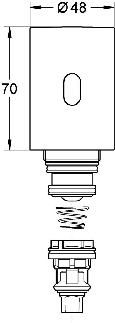 Grohe Aufputz-Umrüsteinheit Tectron 37428, für Urinal-Spüler 37339/Varianten chrom 37428000