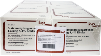 Köhler Pharma GmbH NATRIUMHYDROGENCARBONAT-Lösung 8,4% Köhler 100X20 ml 02783207