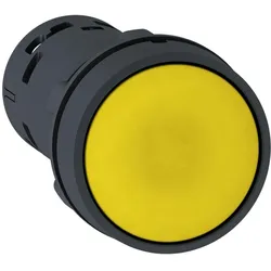 Schneider Electric XB7NA81 Drucktaster, Harmony XB7, Monoblock, Kunststoff, Ø22mm, gelb, 1S, Schraubklemme  - 10 Stück