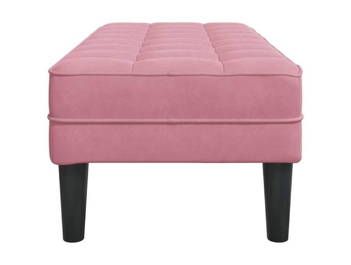 Black Friday  Banc salon - JILL - Banquette/Coffre - Rose 113x57x39 cm - Velours BB437