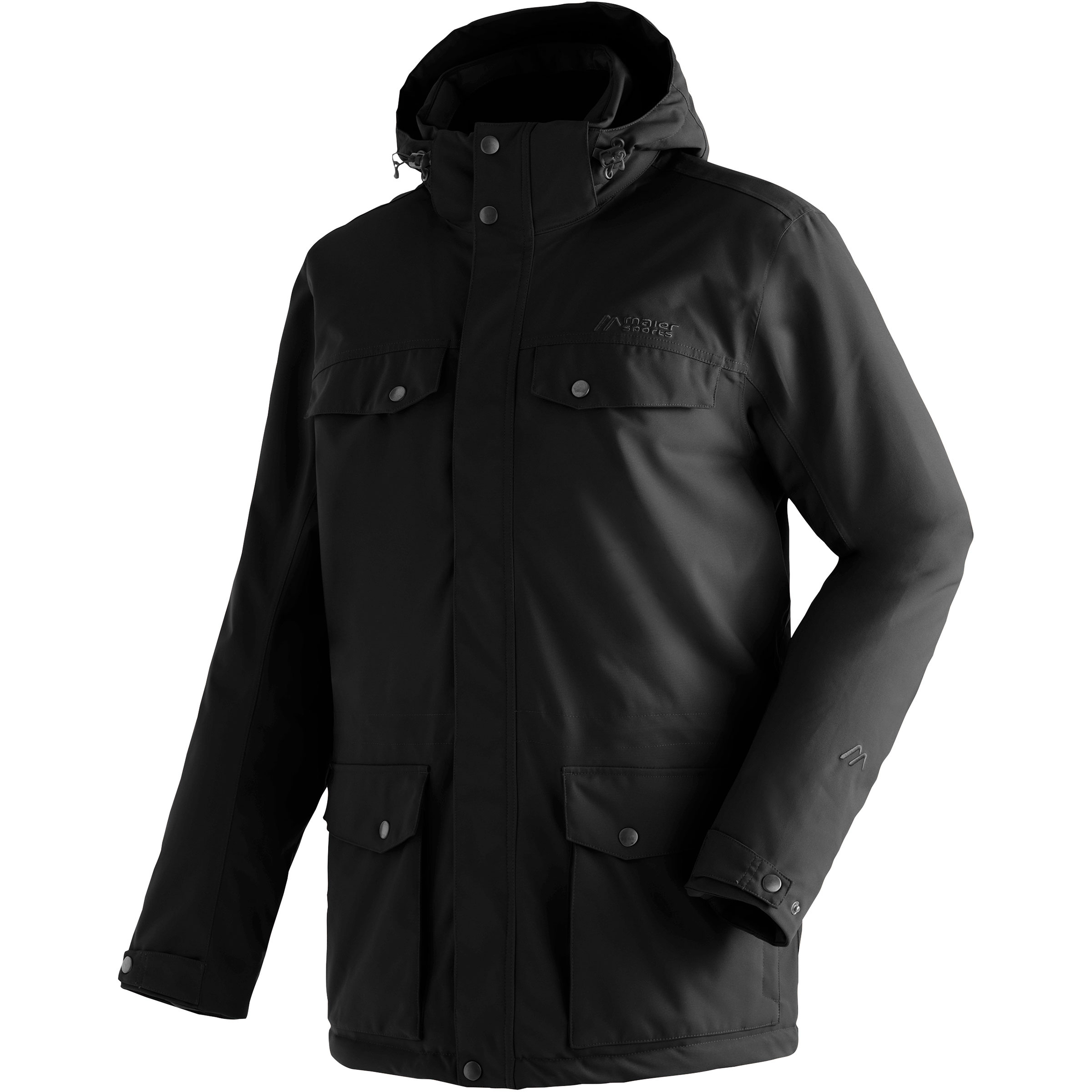Maier Sports Knuth Herren Kunstfaserjacke schwarz Größe 3XL Lifestyle Widerstandsfähig Wasserabweisend